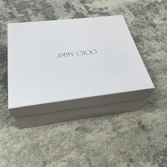 SOLD Jimmy Choo Karina Black Fishnet Studded Calf Leather Cage Heels with Box 37 - Picture 14 of 16